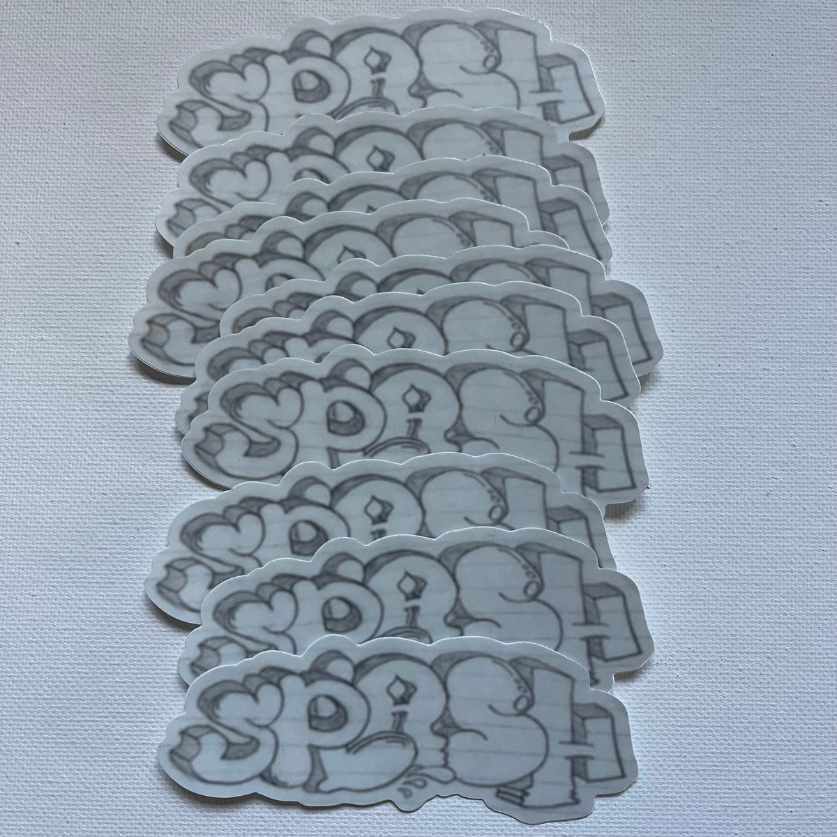 2.94″ × 3″ Original Graffiti Throwie Splash Logo Hand Drawn Pencil on Notebook Paper Die Cut Waterproof Matte Finish Vinyl Sticker *EXTREMELY LIMITED*