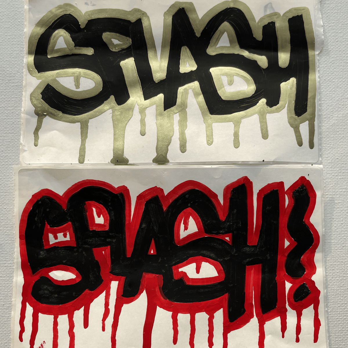 Custom Hand Painted Shipping Label Splash Tag Stickers