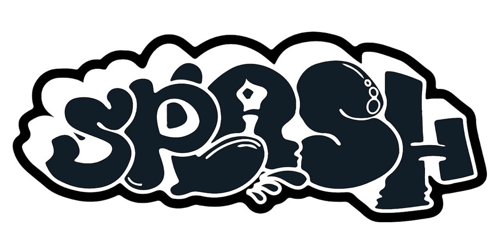 OG Graffiti Throwie Splash Logo Shaped Skateboad Deck (BLACK / WHITE) *ONLY 3 PRODUCED*