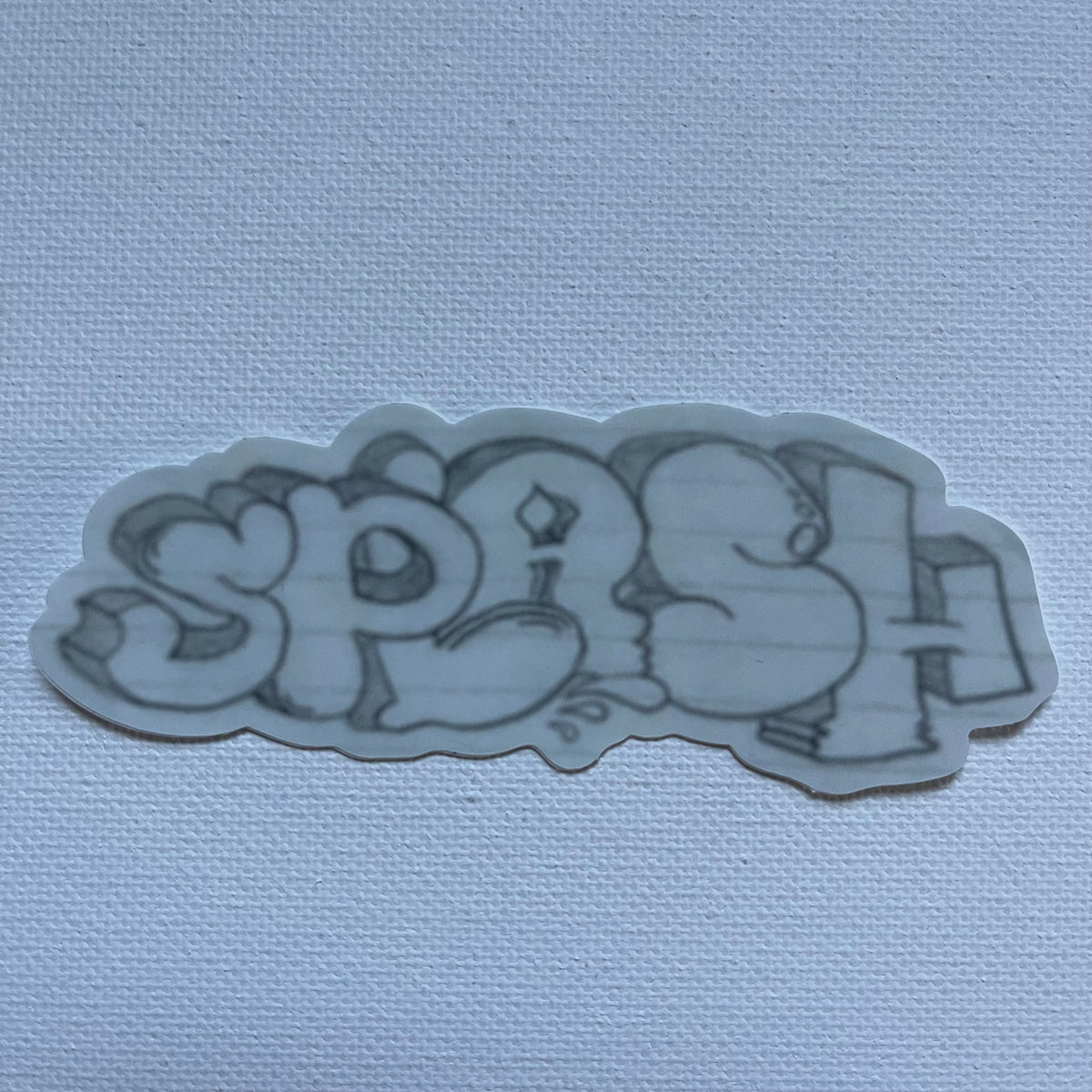 2.94″ × 3″ Original Graffiti Throwie Splash Logo Hand Drawn Pencil on Notebook Paper Die Cut Waterproof Matte Finish Vinyl Sticker *EXTREMELY LIMITED*