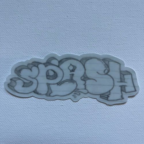 2.94″ × 3″ Original Graffiti Throwie Splash Logo Hand Drawn Pencil on Notebook Paper Die Cut Waterproof Matte Finish Vinyl Sticker *EXTREMELY LIMITED*