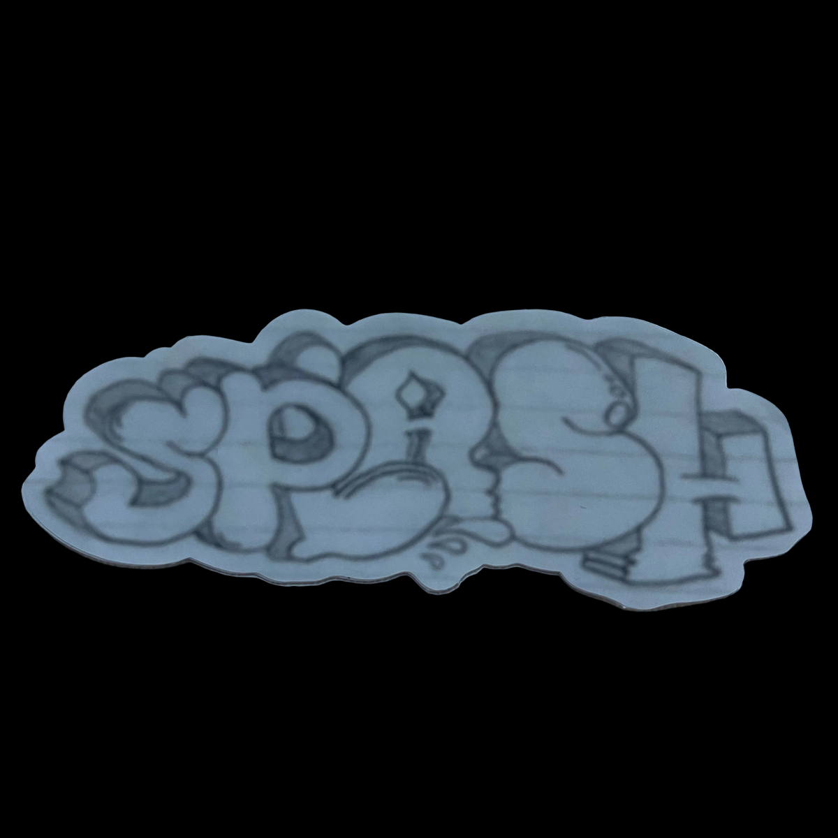 2.94″ × 3″ Original Graffiti Throwie Splash Logo Hand Drawn Pencil on Notebook Paper Die Cut Waterproof Matte Finish Vinyl Sticker *EXTREMELY LIMITED*
