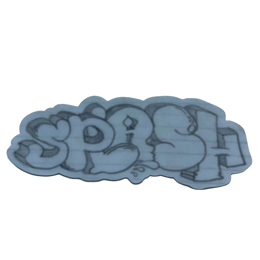 2.94″ × 3″ Original Graffiti Throwie Splash Logo Hand Drawn Pencil on Notebook Paper Die Cut Waterproof Matte Finish Vinyl Sticker *EXTREMELY LIMITED*