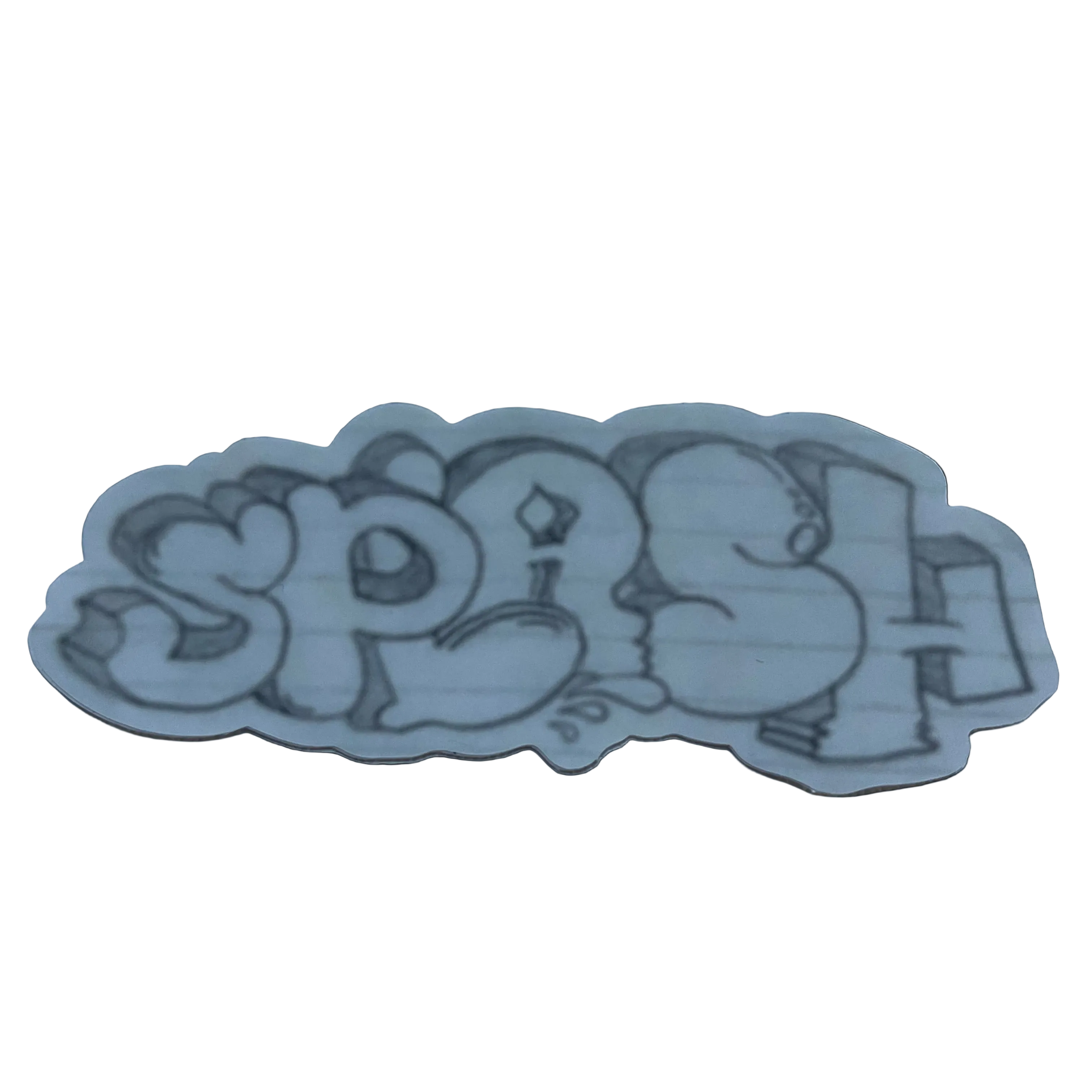 2.94″ × 3″ Original Graffiti Throwie Splash Logo Hand Drawn Pencil on Notebook Paper Die Cut Waterproof Matte Finish Vinyl Sticker *EXTREMELY LIMITED*