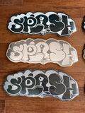 OG Graffiti Throwie Splash Logo Shaped Skateboard Deck Fully Dipped (Black / Gray) *SUPER LIMITED - ONLY 3 PRODUCED* (Copy)