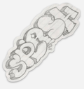 2.94″ × 3″ Original Graffiti Throwie Splash Logo Hand Drawn Pencil on Notebook Paper Die Cut Waterproof Matte Finish Vinyl Sticker *EXTREMELY LIMITED*