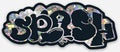 3” x 1.22” OG Graffiti Throwie Splash Logo ✨GLITTER✨ + Black Die Cut Waterproof Vinyl Sticker