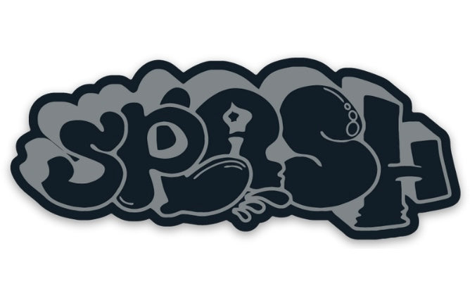 OG Graffiti Throwie Splash Logo Shaped Skateboard Deck Fully Dipped (Black / Gray) *SUPER LIMITED - ONLY 3 PRODUCED* (Copy)