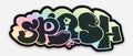 3” x 1.21” Holographic OG Graffiti Splash Logo Sticker