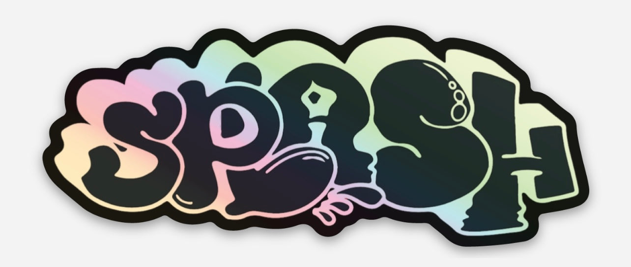 3” x 1.21” Holographic OG Graffiti Splash Logo Sticker