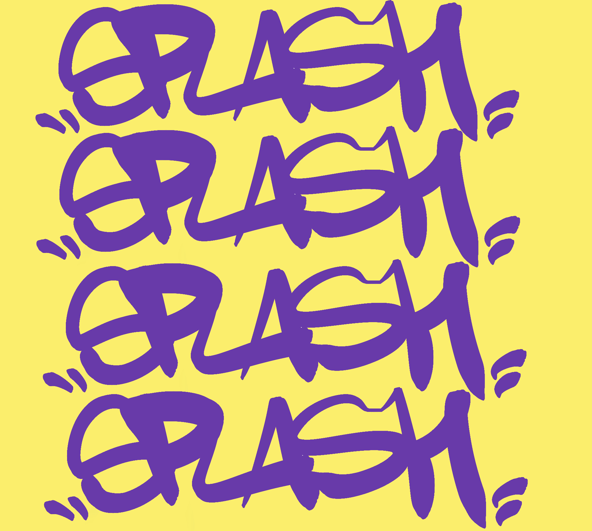 3" x 3" Purple on Yellow "LA Lakers Pimp Colors" Splash Tag Sticker